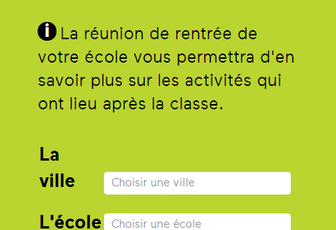 Les horaires de l'école