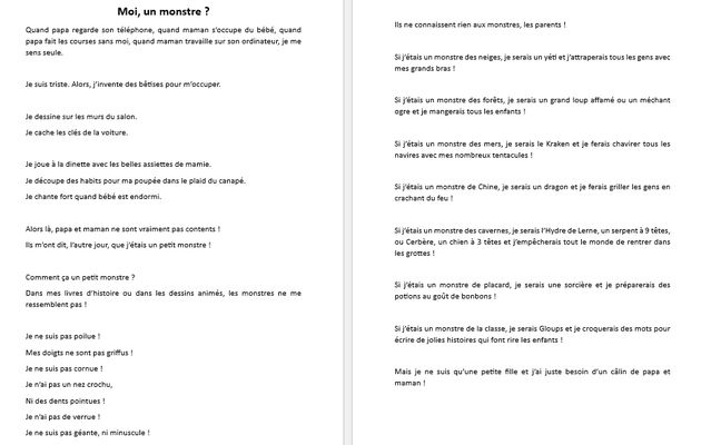 Moi, un monstre ?
