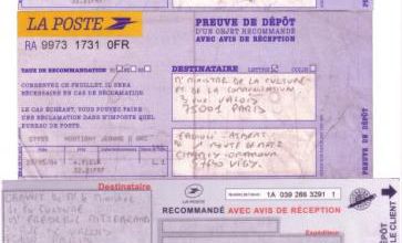 Courrier en recommandé aux différents Ministres de la Culture et de la Communication qui se sont succédé depuis 2004.(2004 à 2010)