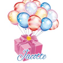 384 Cadeau ballon, gif animé, blinkie