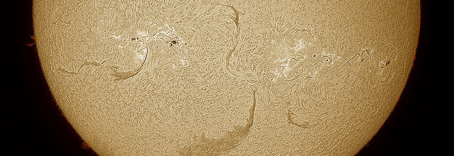 Les éruptions solaires du 11 novembre 2024 à la Lunt 40 mm
