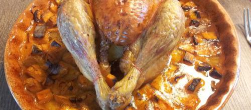 Poulet épicé aux patates douces