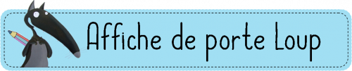 Affiche de porte le Loup