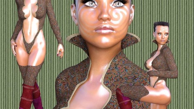 Erwana : tube de femme aux yeux d'argent