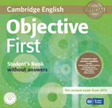 Gratis para descargar libros en línea. OBJECTIVE FIRST FOR SPANISH SPEAKERS STUDENT S PACK WITHOUT ANSWERS (STUDENT S BOOK WITH CD-ROM, WORKBOOK WITH AUDIO CD) 4TH EDITION (Spanish Edition)