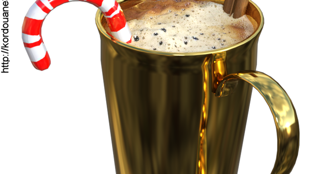 Tube de café de Noël à la cannelle (render)