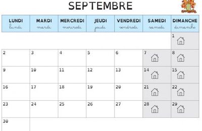 Calendrier scolaire 2019 - 2020
