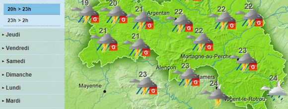 Orages : vigilance orange sur le département de l’Orne