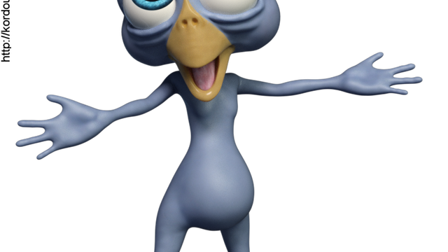 Tube de poussin comique (render-image)