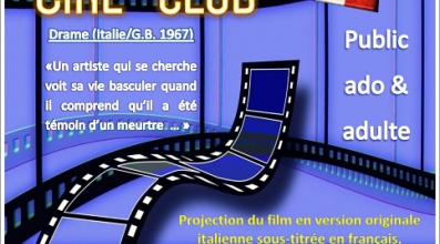 Prochain ciné-club le 19 novembre à la Médiathèque