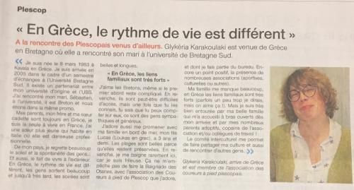 Glygly fait la une de Ouest France...