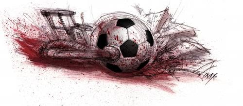 Coupe de foot, les travaux avancent bien. Vive la compétition!