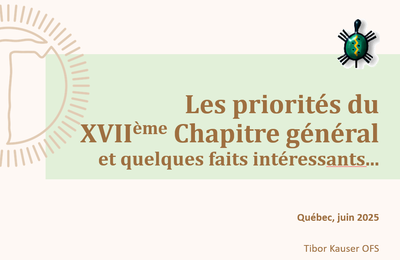 Présentation de Tibor Kauser, ministre général ofs, lors du Chapitre OFS du Canada juin 2025