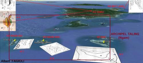 Le puzzle reconstitué du capitaine William Kidd...(Albert Fagioli)(Photo Google Earth)