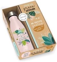 [download pdf] Coffret Vive la green attitude !  - Le livre 40 petits gestes bons pour ma planète avec une gourde rose