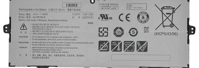 Batteria per Samsung NP940X3M-K01us NP940X5N-X01US NP940X5M BA43-00386A - AA-PBTN4LR (3530mAh / 54Wh) batteria di ricambio