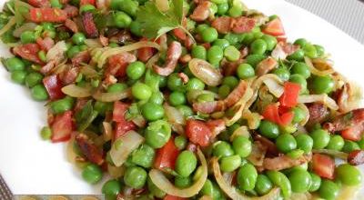 Poêlée de petits pois frais
