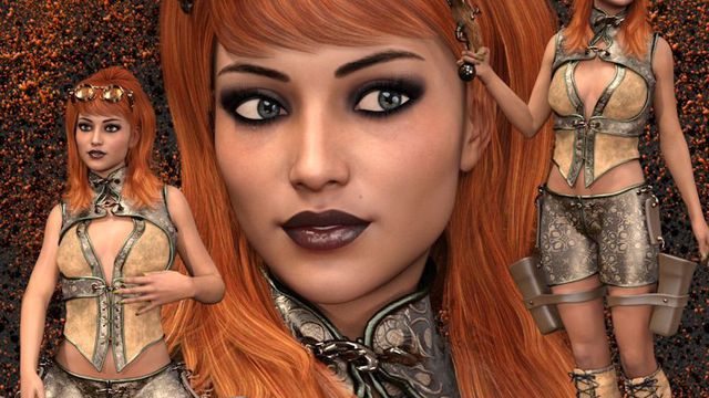 Rebecca : Tube femme Steampunk (image-png)