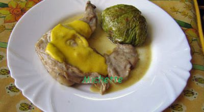 Gigolette de lapin et son sabayon à la crème d'ail