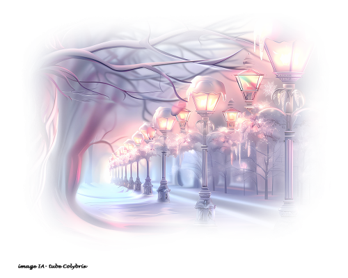 Mist paysage d'hiver