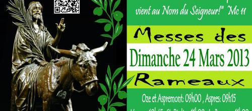 Messe des Rameaux Dimanche 24 Mars 2013