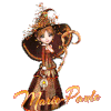 641 - Jolie sorcière - Halloween, gif animé, blinkie, signature
