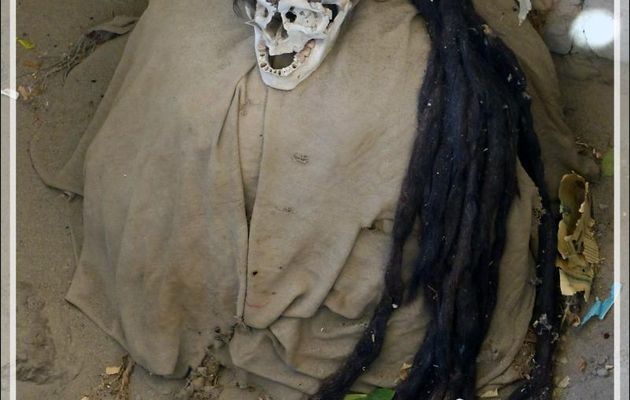 Dreadlocks du peuple nazca - Cimetière de Chauchilla - Nazca - Pérou