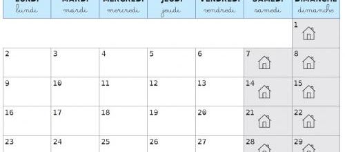 Calendrier scolaire 2019 - 2020