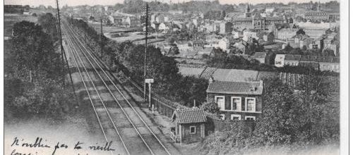 Ans - panorama d'Ans-Liège - chemin de fer: ligne Liège-Bruxelles