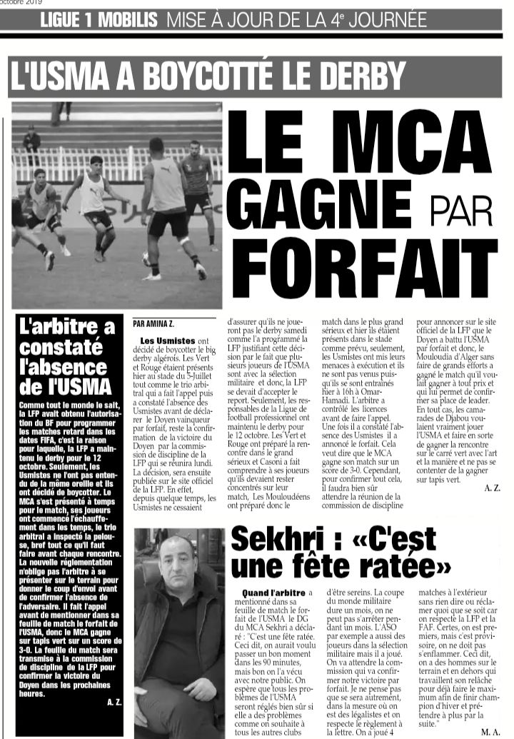 Samedi 12.10.2019 au Stade du 
