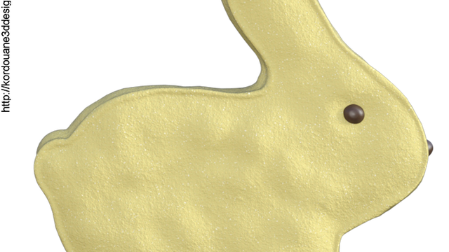 Tube de lapin jaune(render-image)