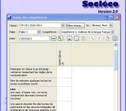 Socléco : logiciel pour gérer les grilles du Socle Commun