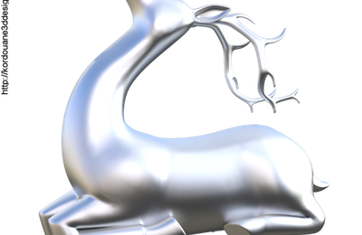 Tube cerf argent (render-image)
