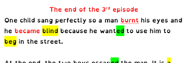 The end of the 3rd episode