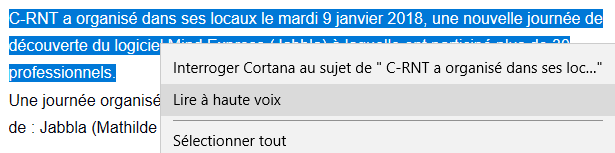 Navigateur Edge : un lecteur vocal sur pages web