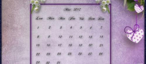  Calendrier de Mai .