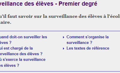 Surveillance des élèves