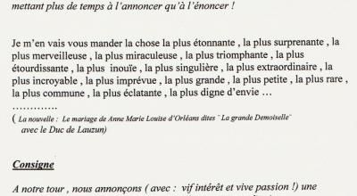 Intermède : "Une nouvelle fabuleuse"