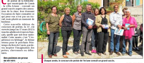 Cassis : Les poètes vont plancher sur "L'expérience en héritage"