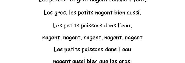 les petits poissons dans l'eau