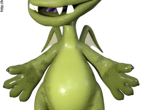 Tube de petit dragon (poser-toon)