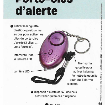 Porte-clés d'alerte.