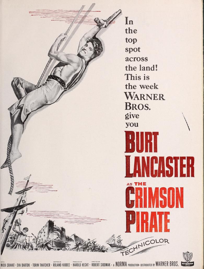 LE CORSAIRE ROUGE BOX OFFICE USA 1952