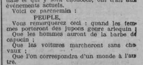 Le Grande Guerre vue par une Voyante en 1710
