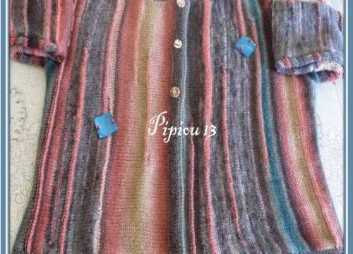 Mon gilet "jeu de points " est terminé