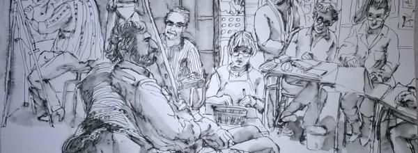 Scène d'atelier (66) : la fin de la séance.