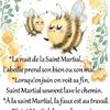 Dictons et Fête du jour  Martial + grille prénom !