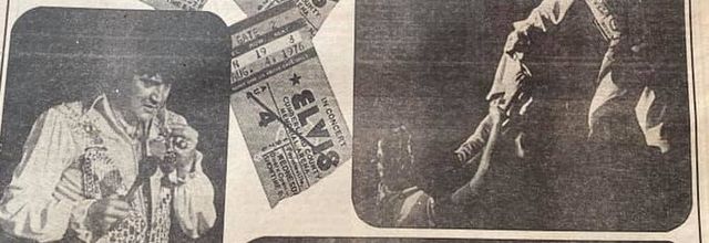 PHOTO ELVIS (extrait  journal epoque) .