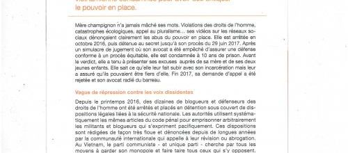 Appel du Mois de Février 2018