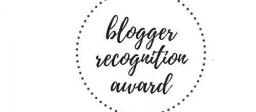 The blogger recognition award